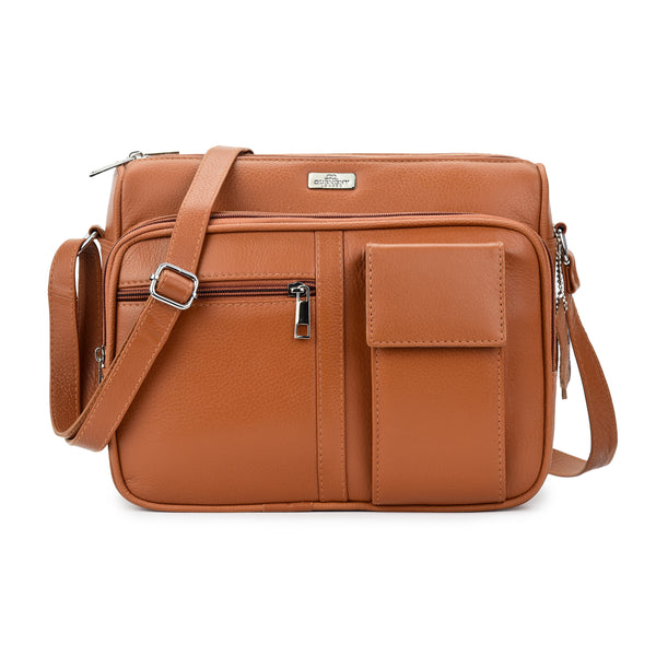 Ladies Real Leather Handbag, Crossbody Womens Shoulder Bag QL189