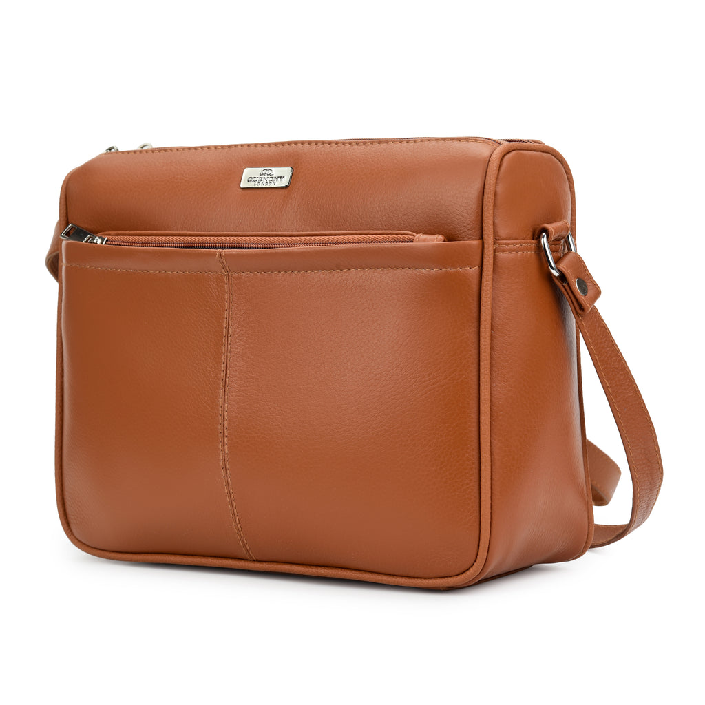 Women's Leather Shoulder Handbag - Ladies Leather Cross-body Bag QL171M