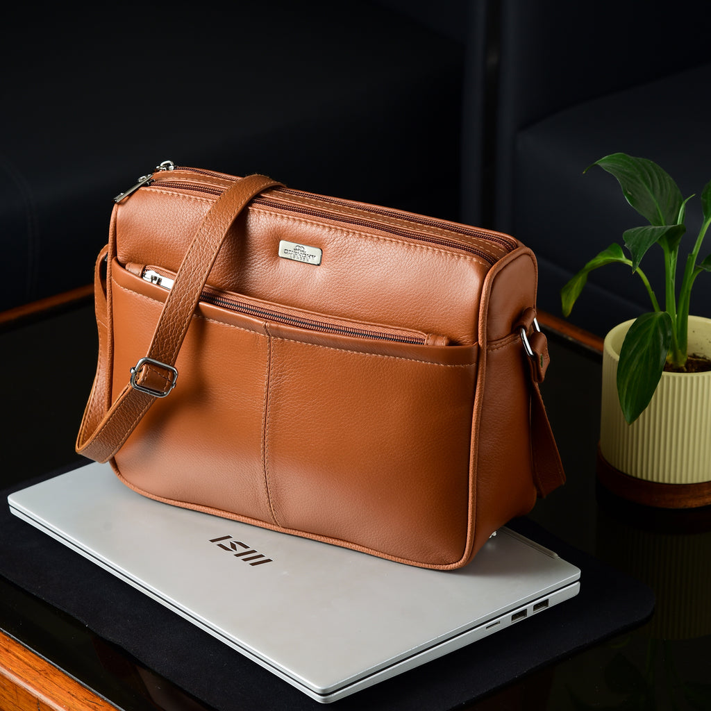 Women's Leather Shoulder Handbag - Ladies Leather Cross-body Bag QL171M