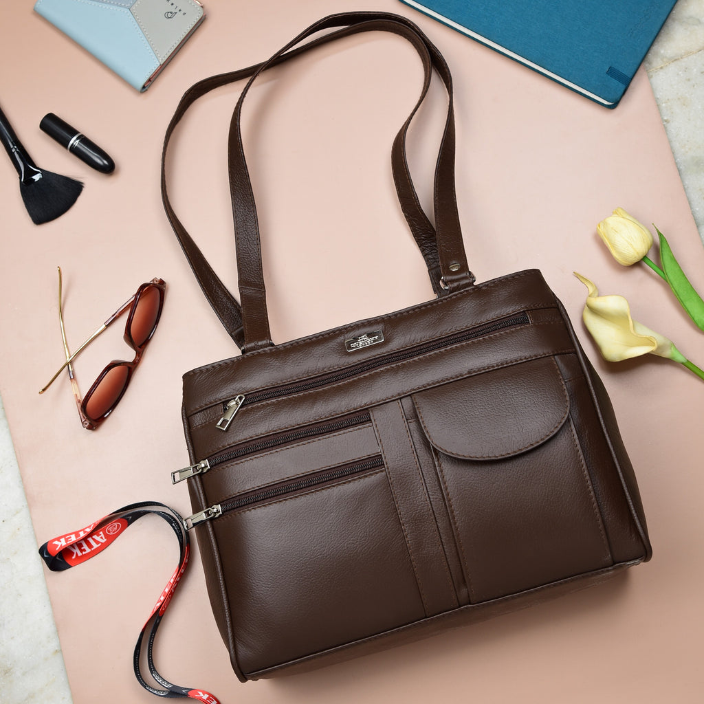 Ladies Leather Handbag, Women's Designer Shoulder Hand Bag QL173