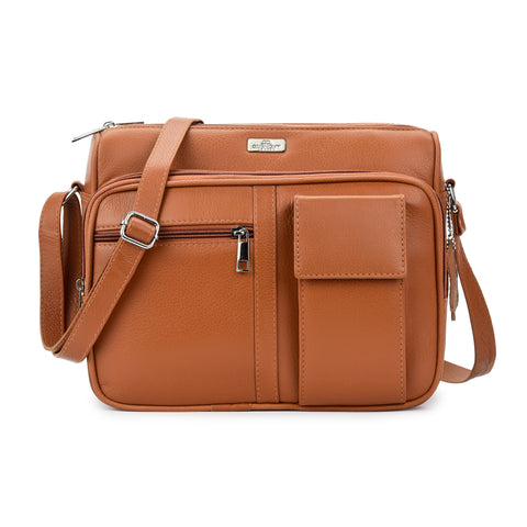 Ladies Real Leather Handbag, Crossbody Womens Shoulder Bag QL189