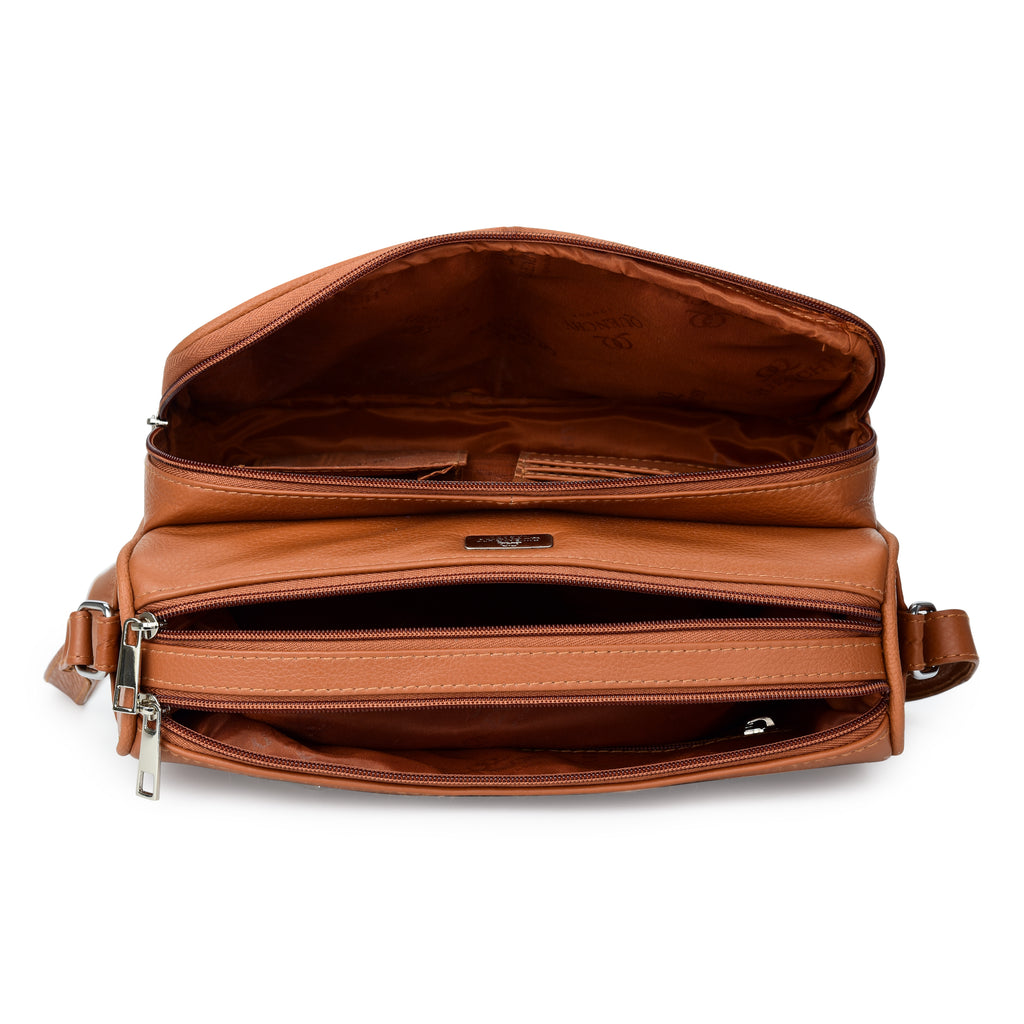 Ladies Real Leather Handbag, Crossbody Womens Shoulder Bag QL189
