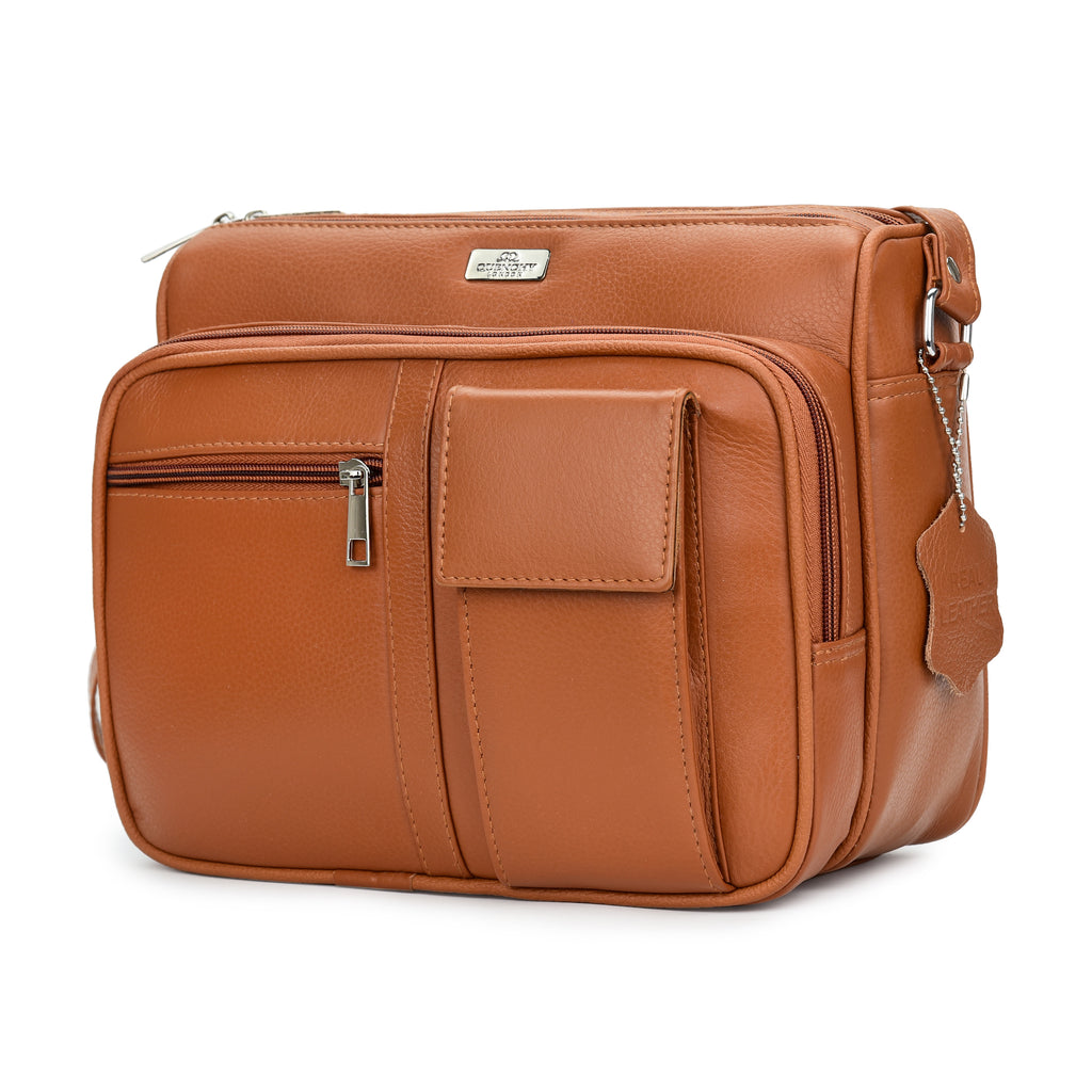 Ladies Real Leather Handbag, Crossbody Womens Shoulder Bag QL189