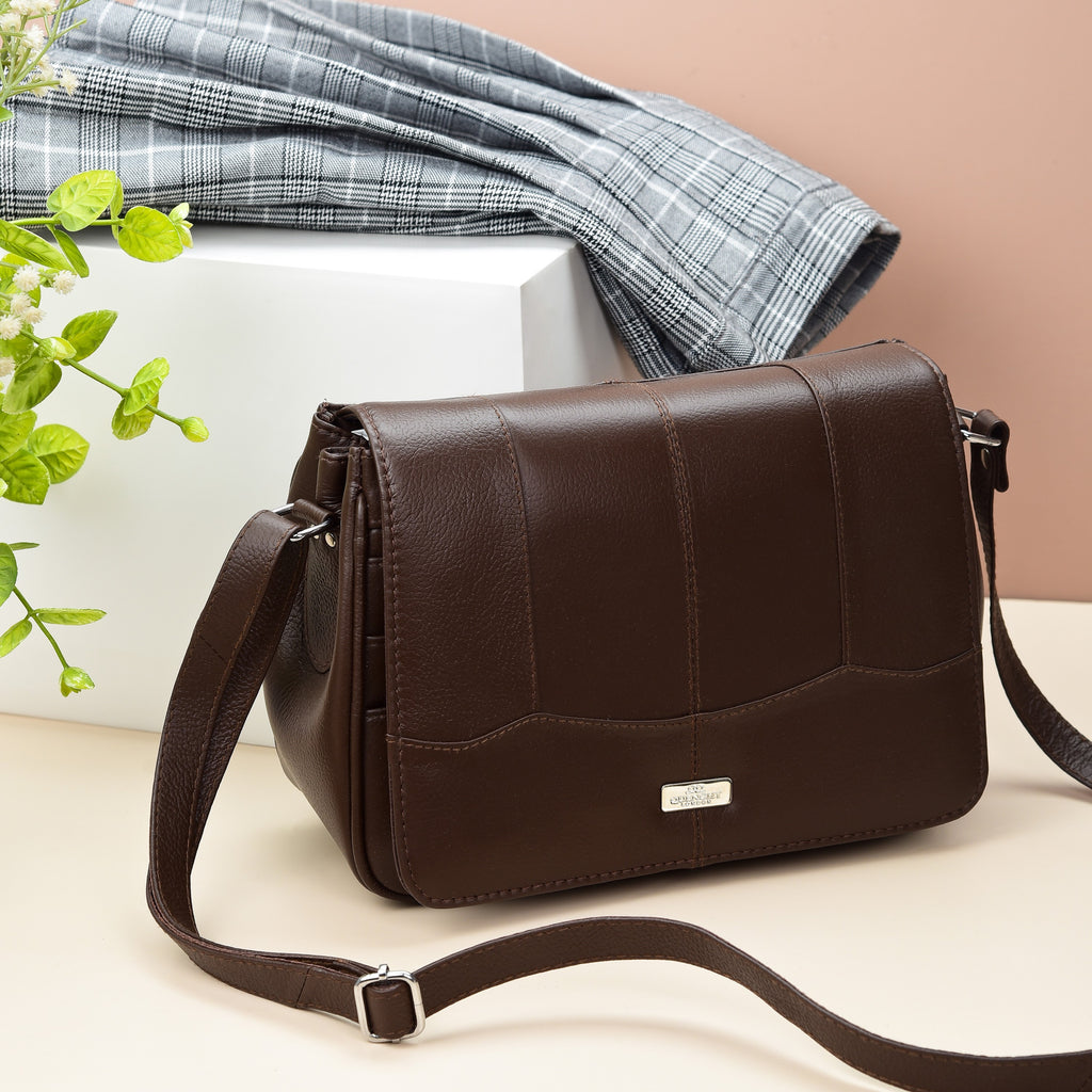 Real Leather Ladies Handbag - Women's Cross Body Shoulder Bag QL966
