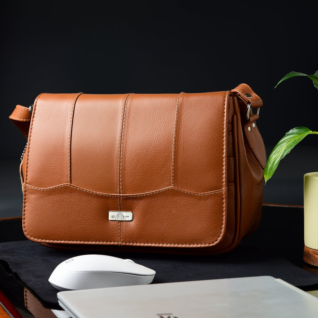 Real Leather Ladies Handbag - Women's Cross Body Shoulder Bag QL966