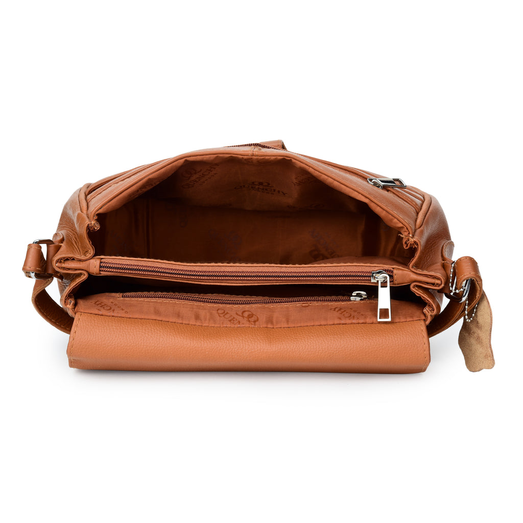 Real Leather Ladies Handbag - Women's Cross Body Shoulder Bag QL966