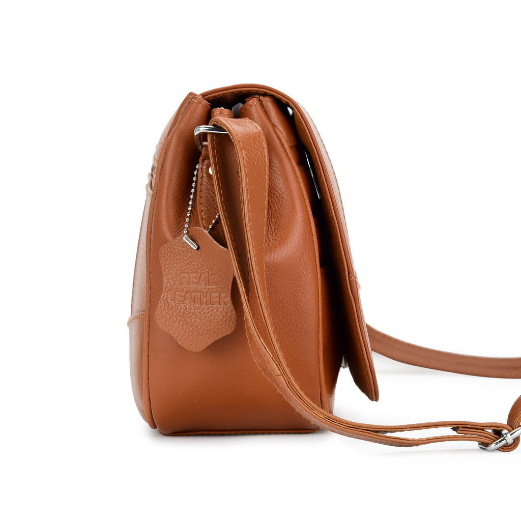 Real Leather Ladies Handbag - Women's Cross Body Shoulder Bag QL966