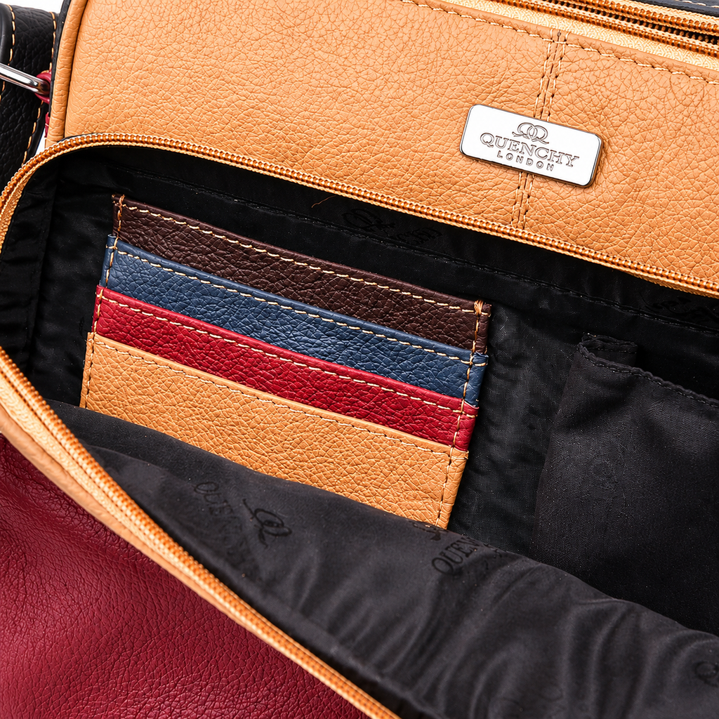 Ladies Real Leather Handbag, Crossbody Womens Shoulder Bag QL189