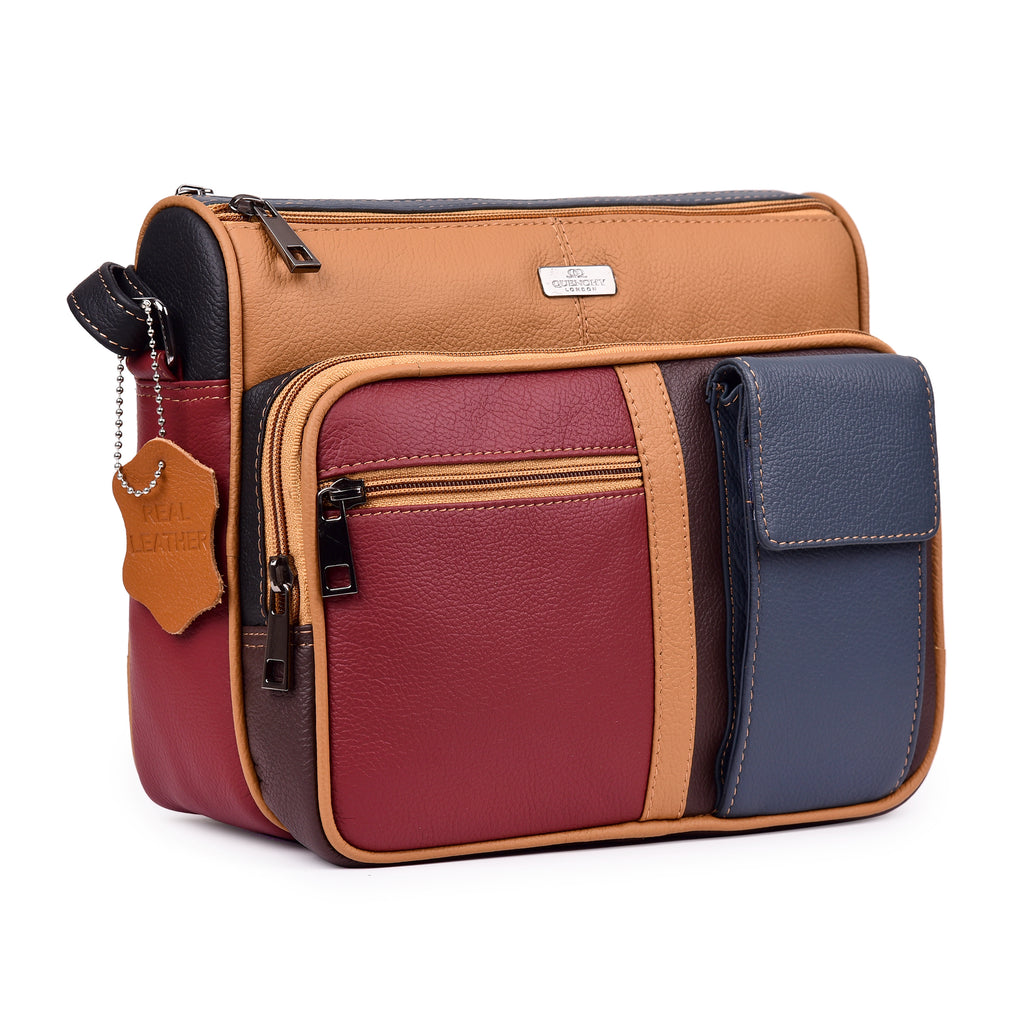 Ladies Real Leather Handbag, Crossbody Womens Shoulder Bag QL189
