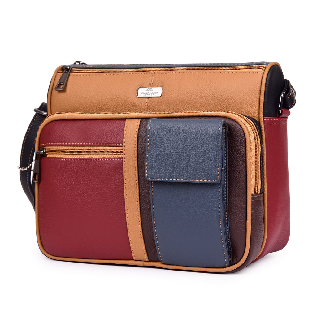 Ladies Real Leather Handbag, Crossbody Womens Shoulder Bag QL189