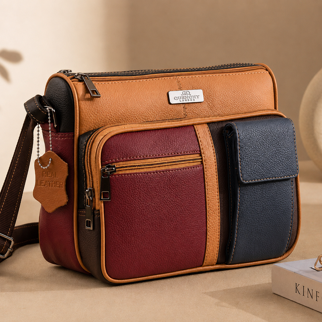 Ladies Real Leather Handbag, Crossbody Womens Shoulder Bag QL189
