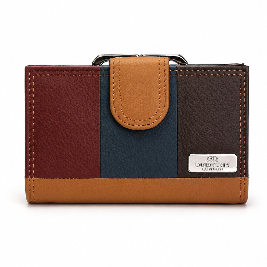 Ladies RFID BLOCKING Leather Purse, 8 Credit Card PROTECTED Spaces Gift Box Available QL439M