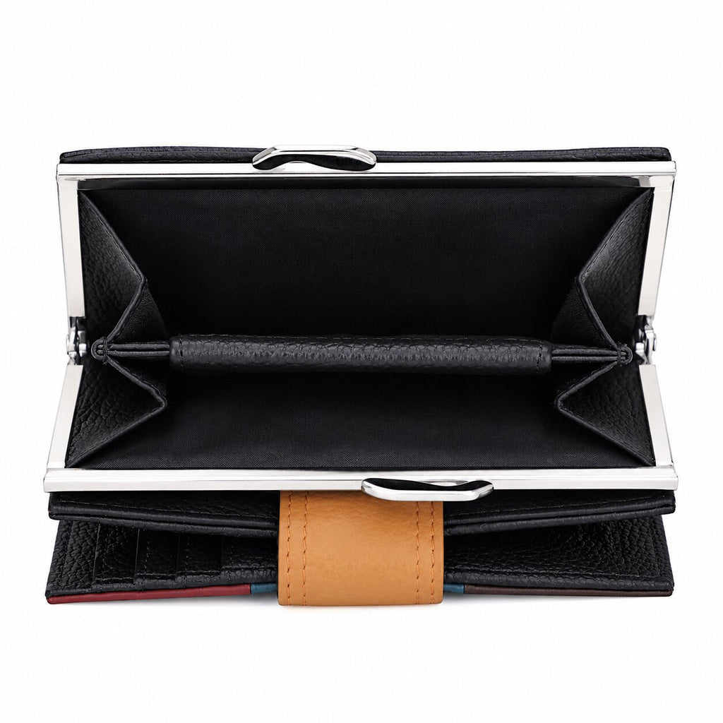 Ladies RFID BLOCKING Leather Purse, 8 Credit Card PROTECTED Spaces Gift Box Available QL439M