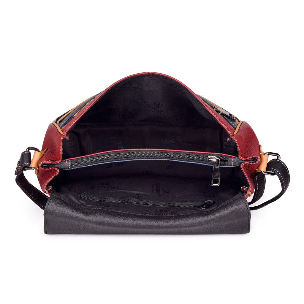 Real Leather Ladies Handbag - Women's Cross Body Shoulder Bag QL966