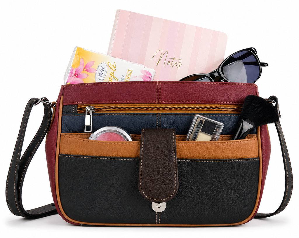 Real Leather Ladies Handbag - Women's Cross Body Shoulder Bag QL966