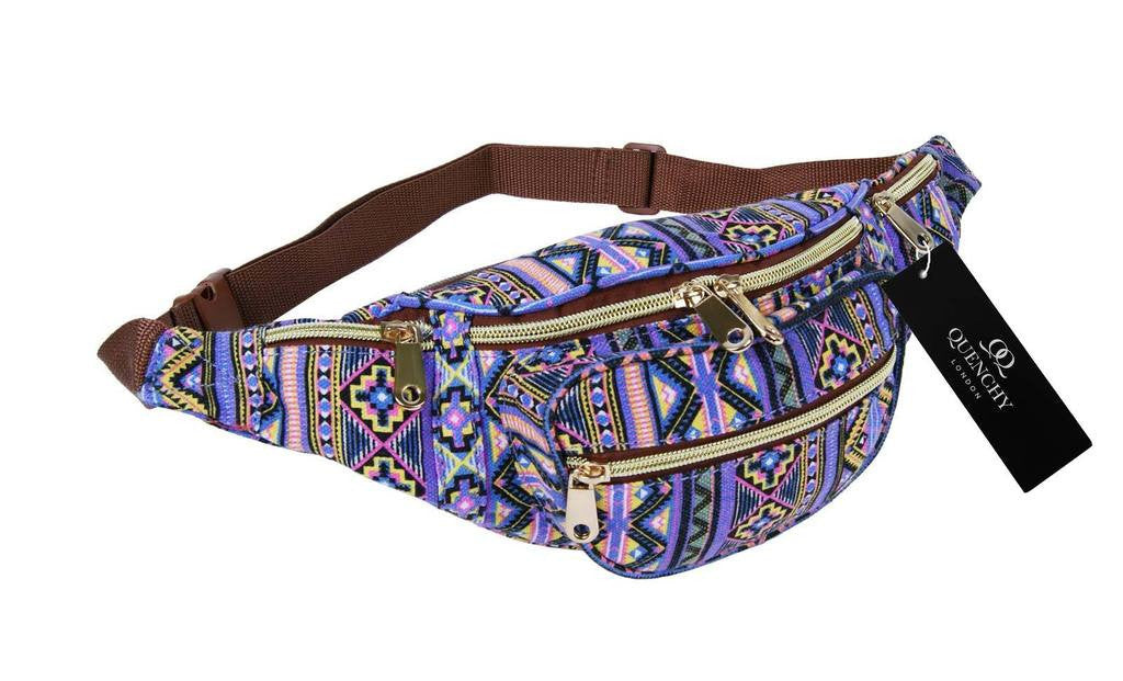 Festival Holiday Bumbag in pink tribal aztec Print Q4154P