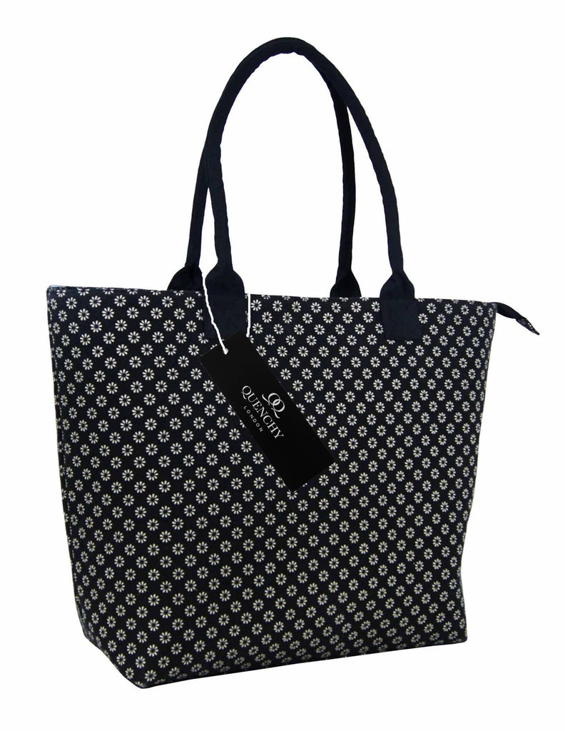Tote Shopping Beach Handbag Wallflower Black QL3155Ks