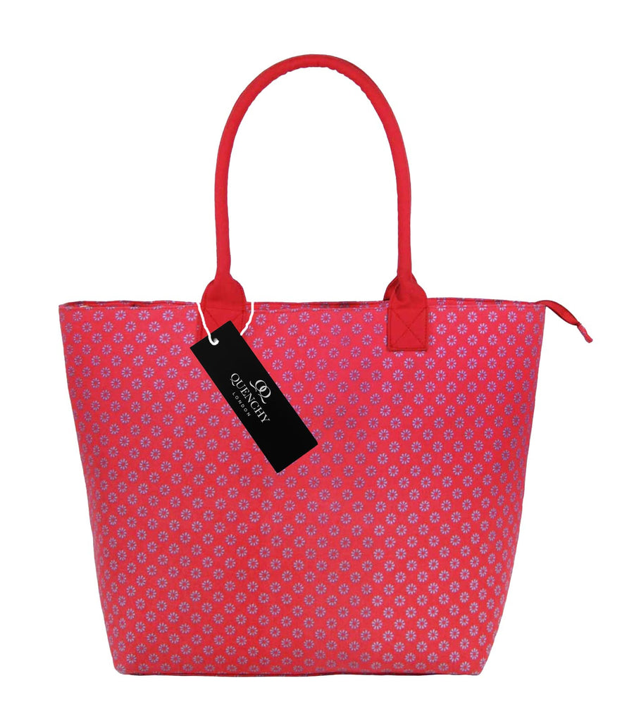 Tote Shopping Beach Handbag Wallflower Pink QL3155Pf