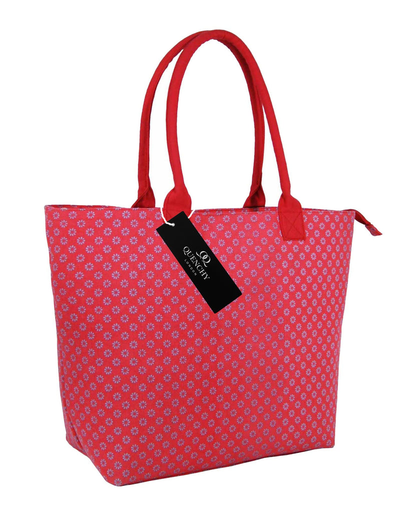 Tote Shopping Beach Handbag Wallflower Pink QL3155Ps