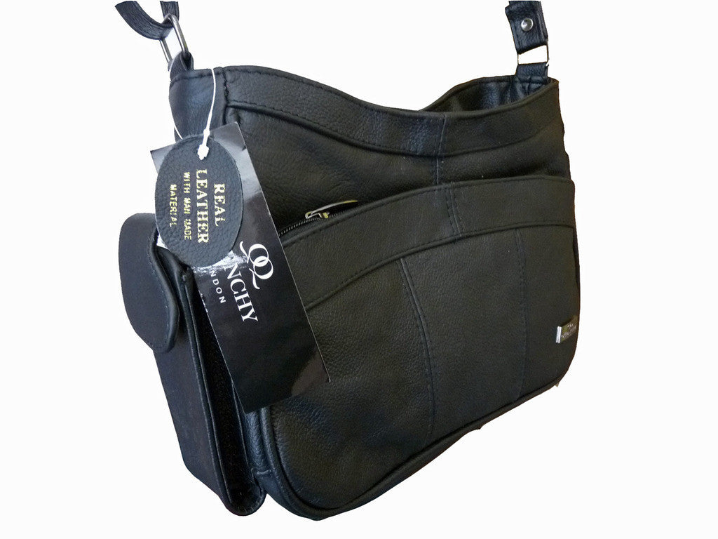 Leather Ladies Cross Body Bags QL743 side view