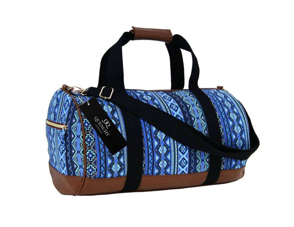 Travel Holdall Duffel Weekend Overnight Duffle Aztec Print Bag QL6154N