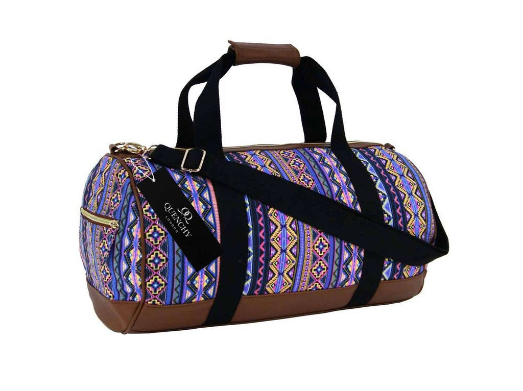 Travel Holdall Duffel Weekend Overnight Duffle Aztec Print Bag QL6154P