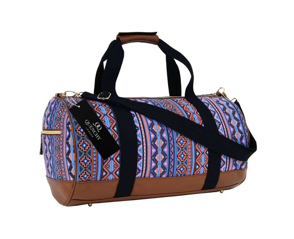 Travel Holdall Duffel Weekend Overnight Duffle Aztec Print Bag QL6154O