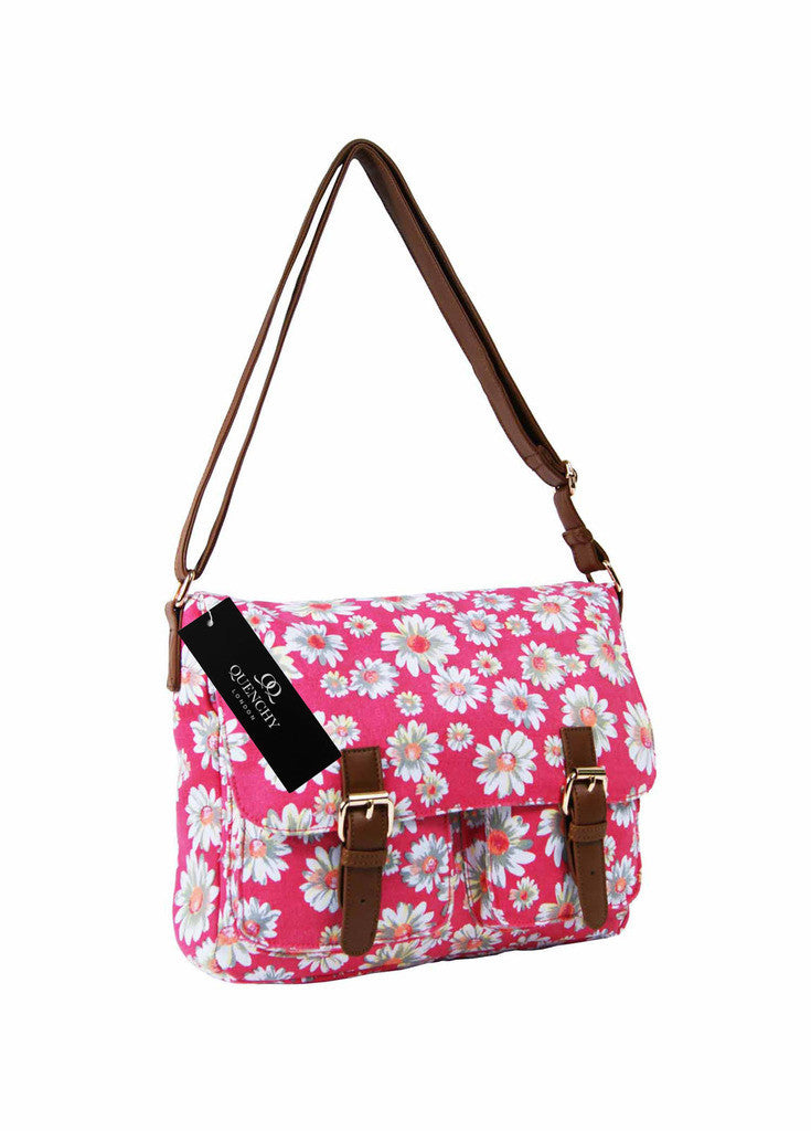 Festival Holiday Satchel in pink floral Print Q5151P