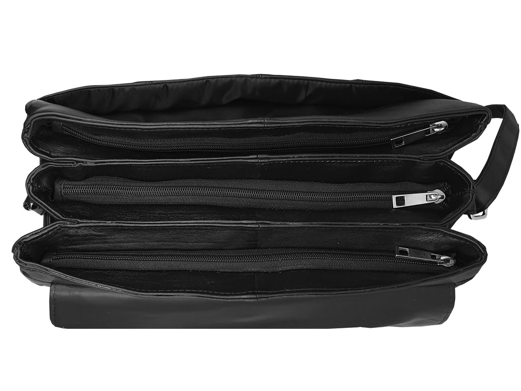Real Leather Black Handbag QL975t
