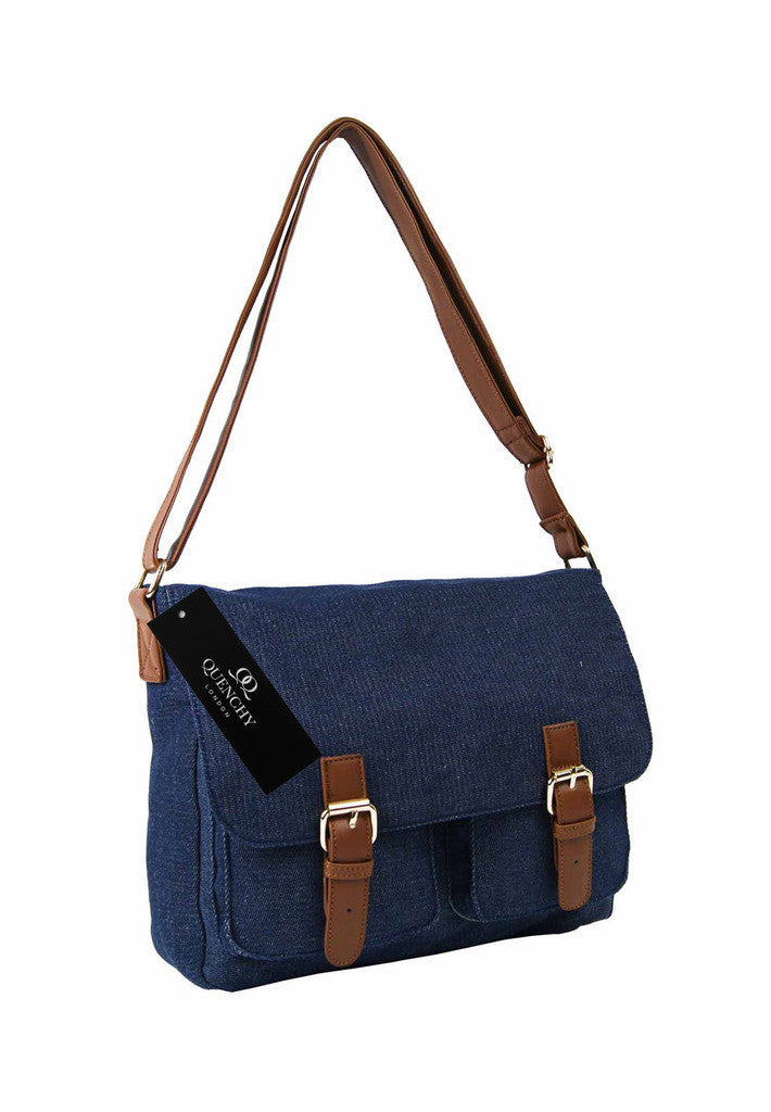 Festival Holiday Satchel in Navy Denim Cloth Q5156N