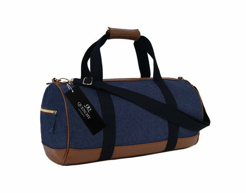 Travel Holdall Duffel Weekend Overnight Duffle Denim Jeans Cloth Bag QL6156K