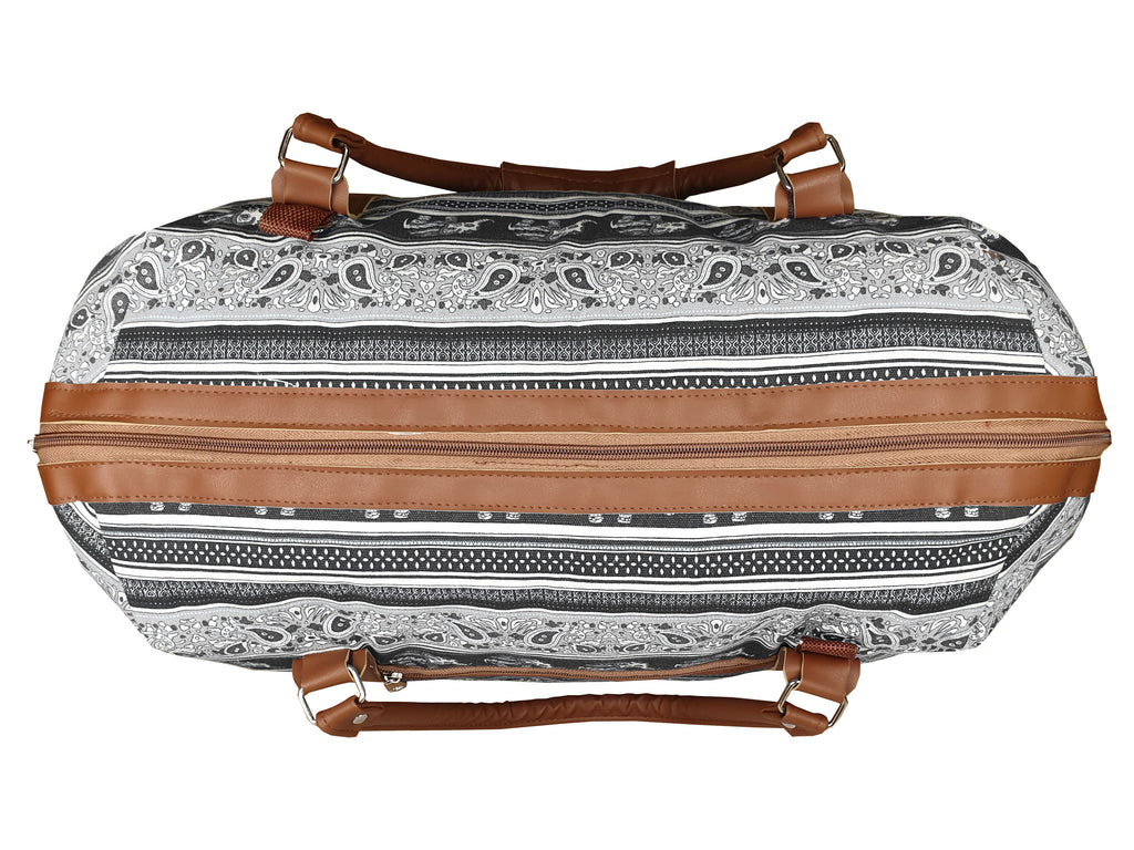 Ladies Canvas Travel Weekend Holdall, Sport and Gym Duffle Bag Multi