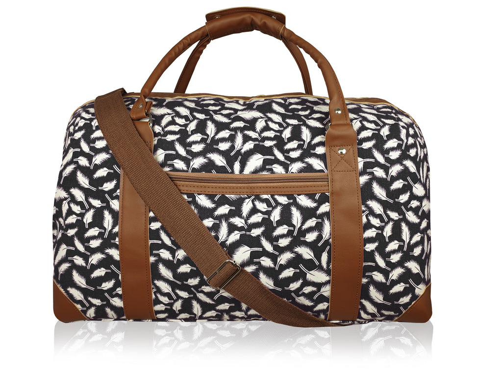 Ladies Canvas Travel Weekend Holdall, Sport and Gym Duffle Bag Multi