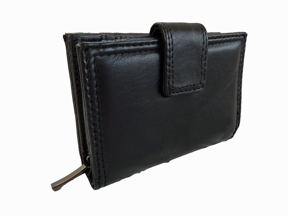Small soft leather purse Q116 front view