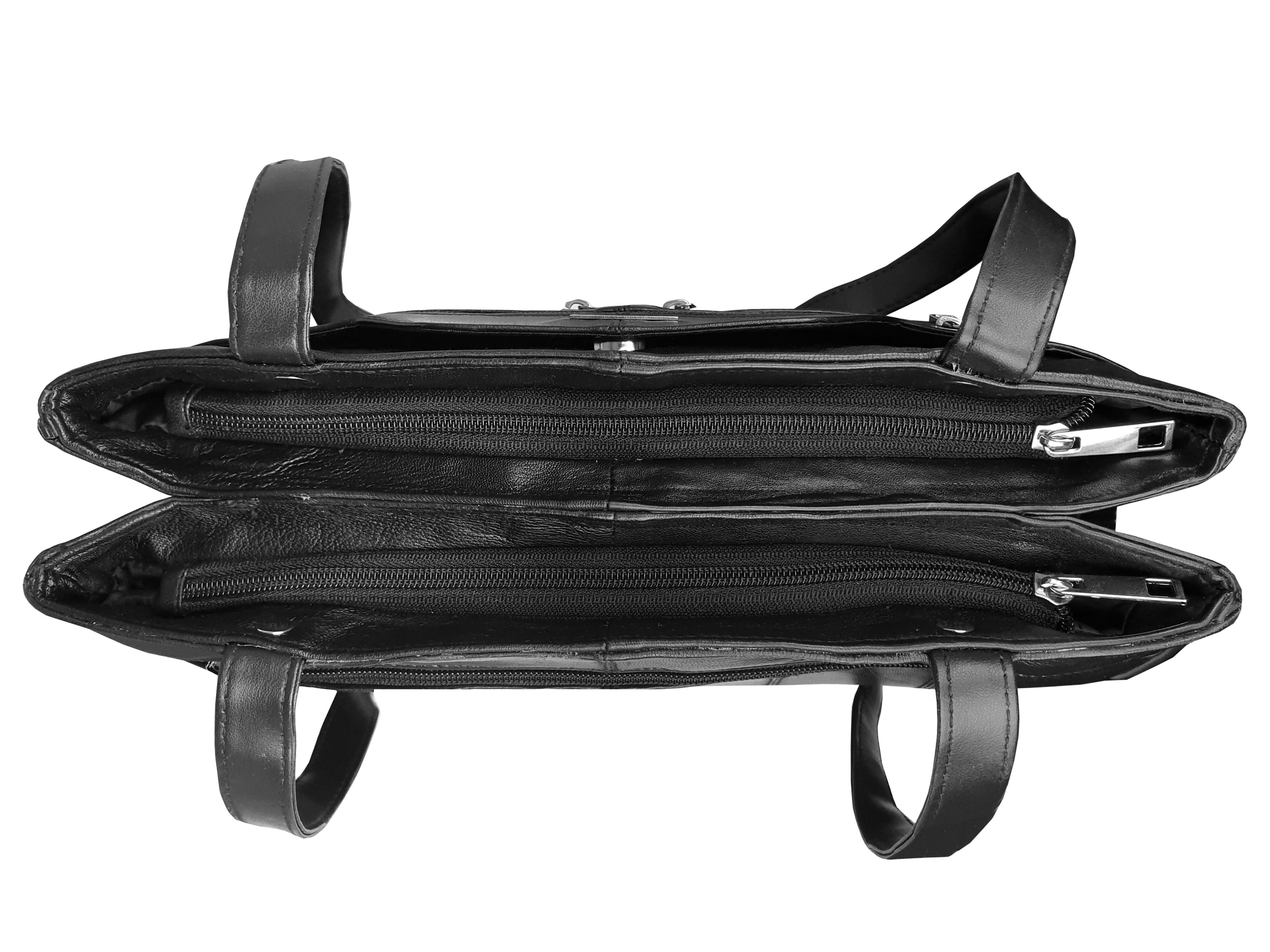 Women's Designer Shoulder Hand Bag Ladies Black Real Leather