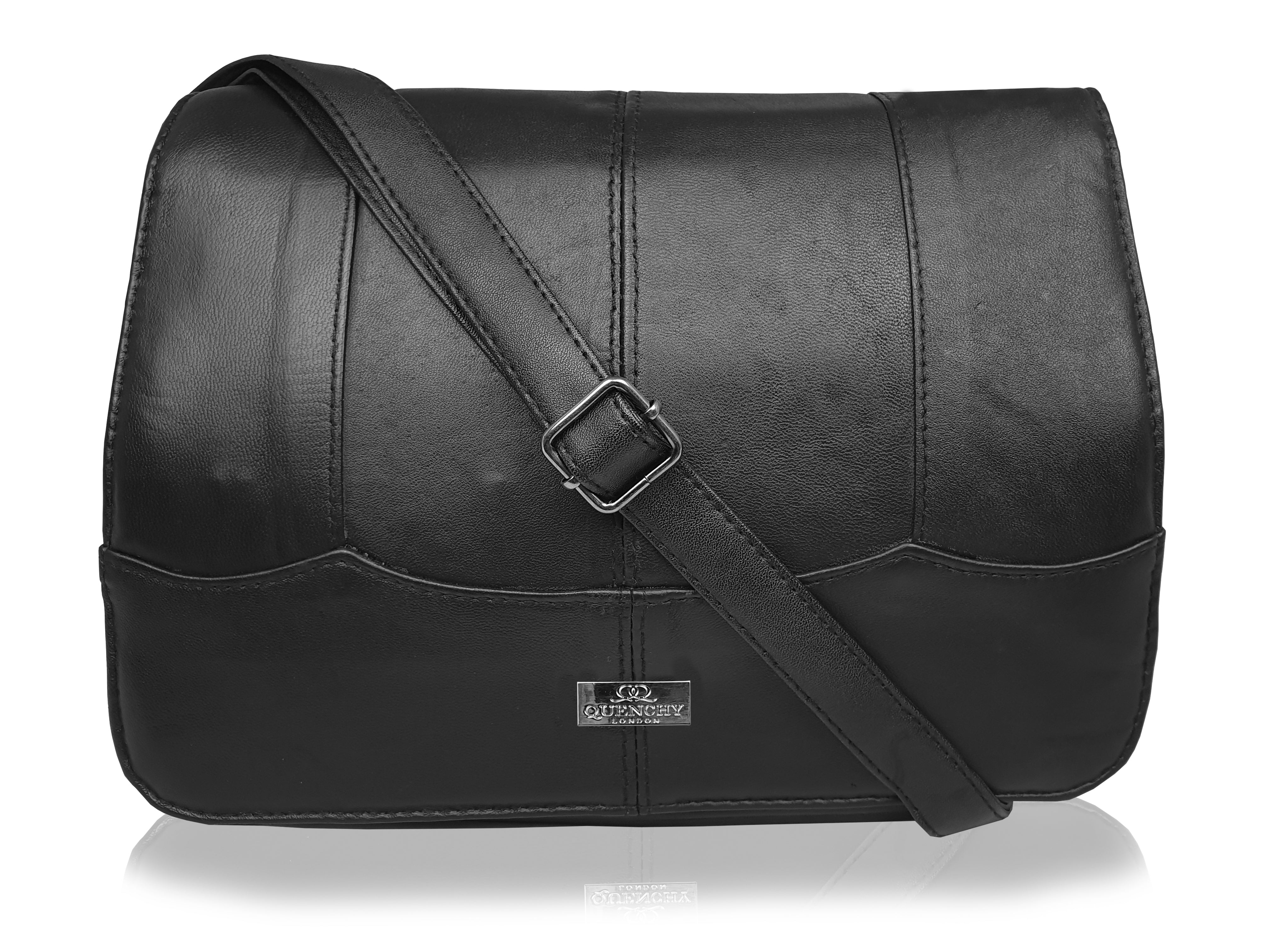 Black genuine leather handbags Outlet