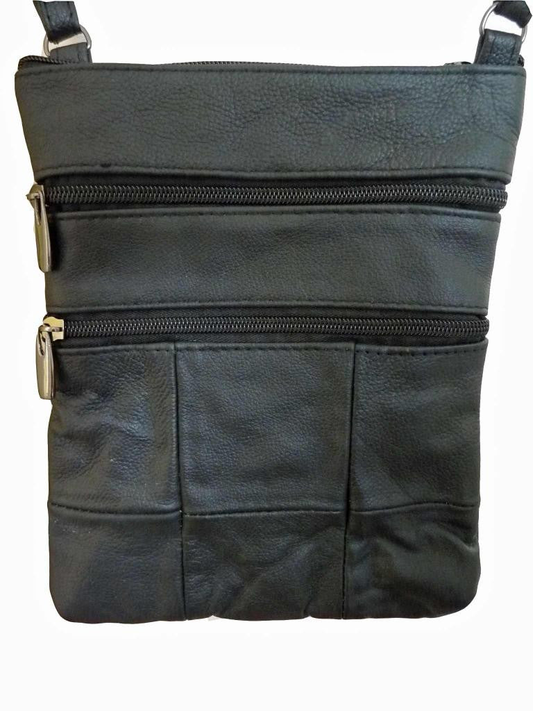 Ladies Small Leather Cross Body Shoulder Bag Bags Pouch Q738 front view