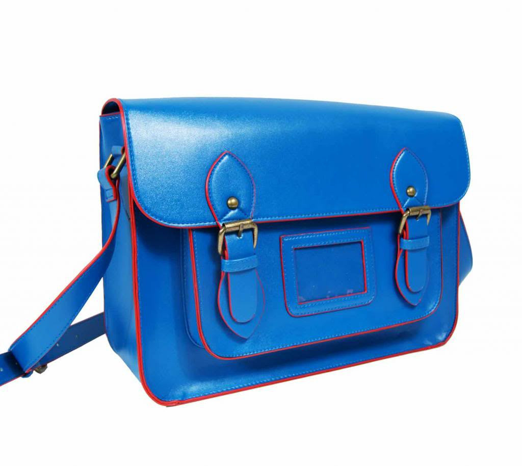Patent Pu Leather Girls Cross Body Bag Classic Retro Bags Blue 525