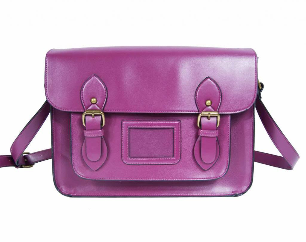 Leather Satchel Cross Body QL525Pu front view
