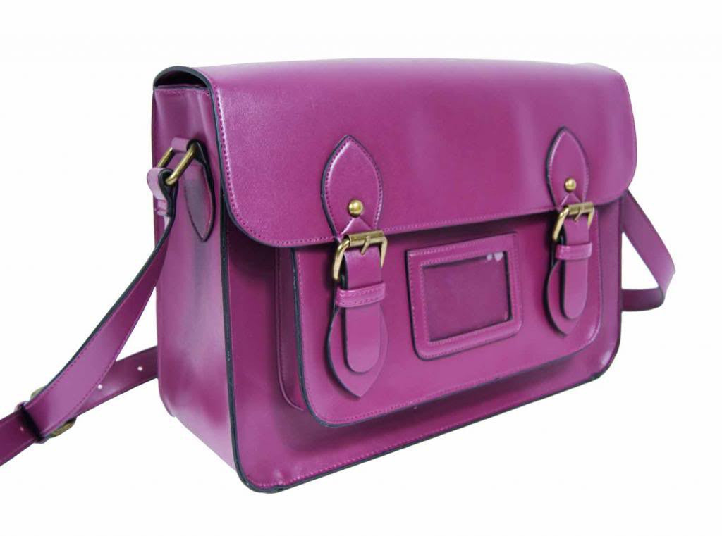 Patent Pu Leather Girls Cross Body Bag Classic Retro Bags Purple 525