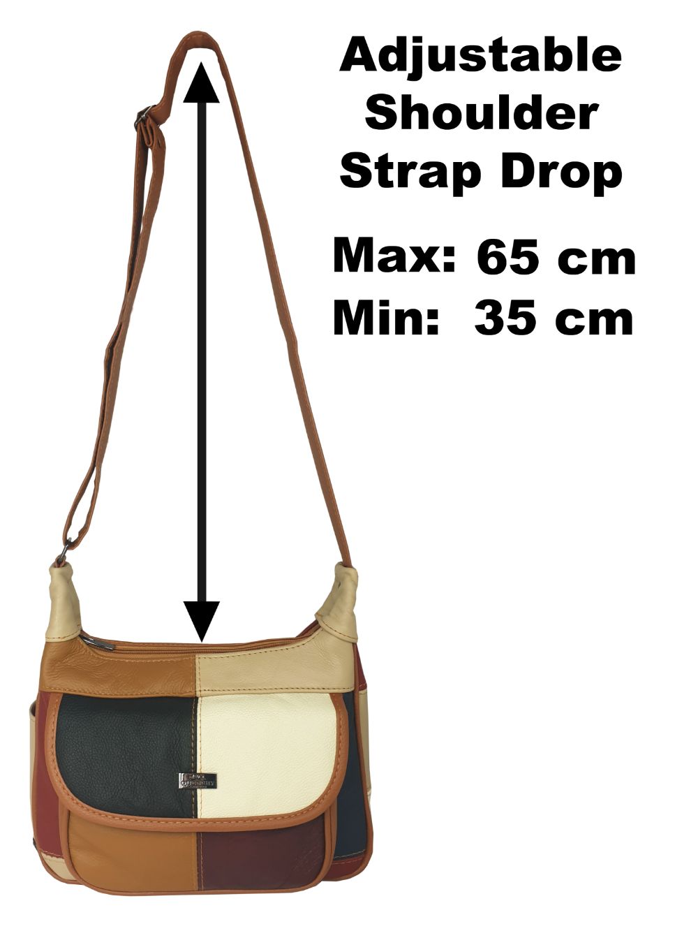 Extra Long Adjustable Leather Crossbody Strap 65 Max 