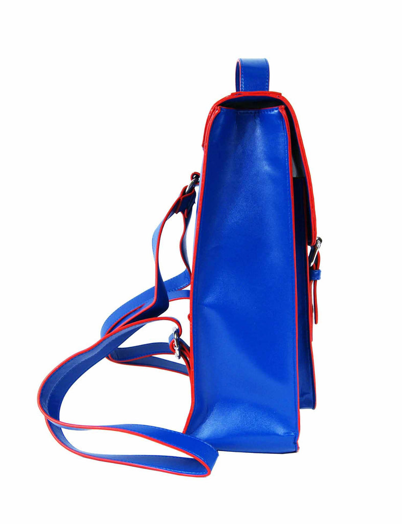 Satchel Backpacks Rucksack Bag School Bags Pvc Leather Q8207N side side view