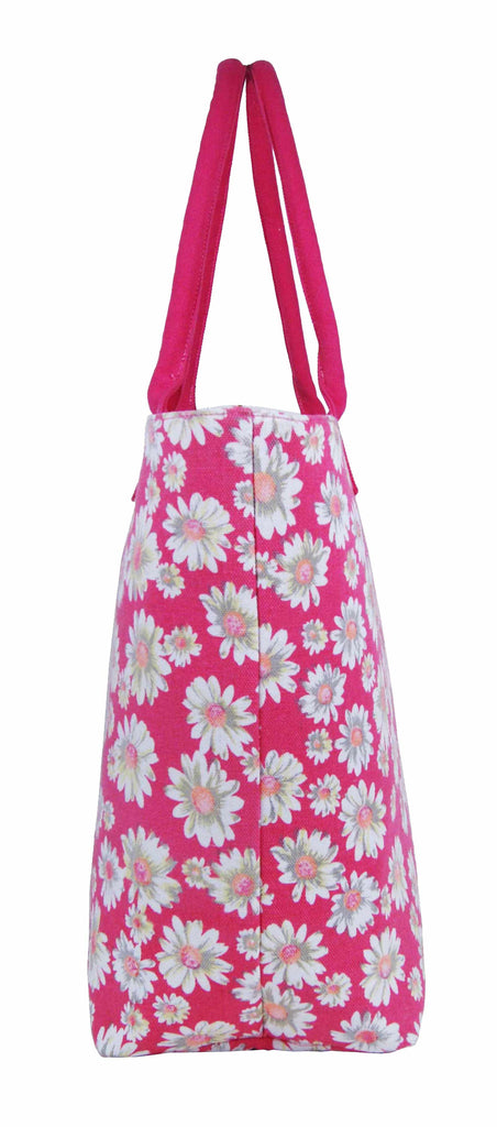 Tote Shopping Beach Handbag Daisy Pink QL3151Pe