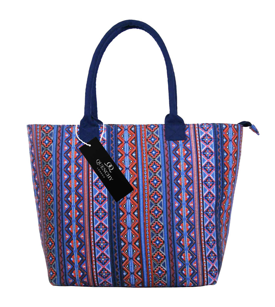 Tote Shopping Beach Handbag Aztec Orange QL3154Of