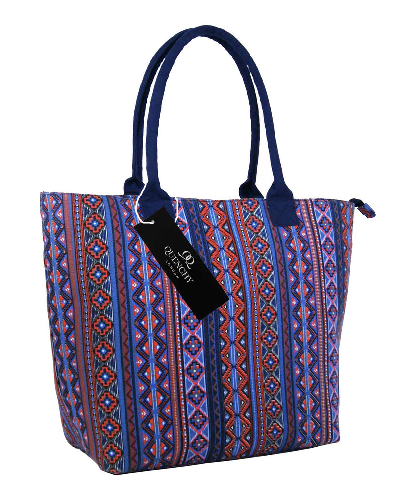 Tote Shopping Beach Handbag Aztec Orange QL3154Os