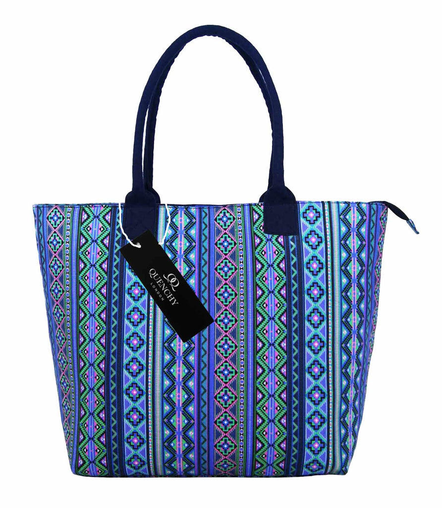Tote Shopping Beach Handbag Aztec Purple QL3154Puf
