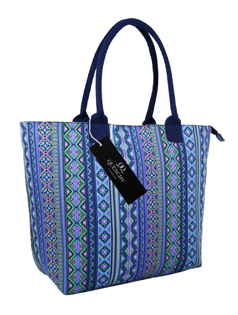Tote Shopping Beach Handbag Aztec Purple QL3154Pus