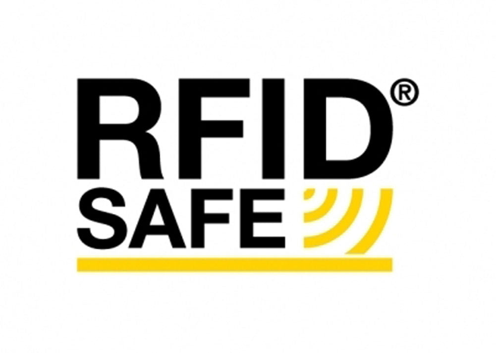 RFID SAFE Ladies Leather Purse Black Framed QL439K